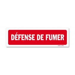 Panneau interdiction "défense de fumer"