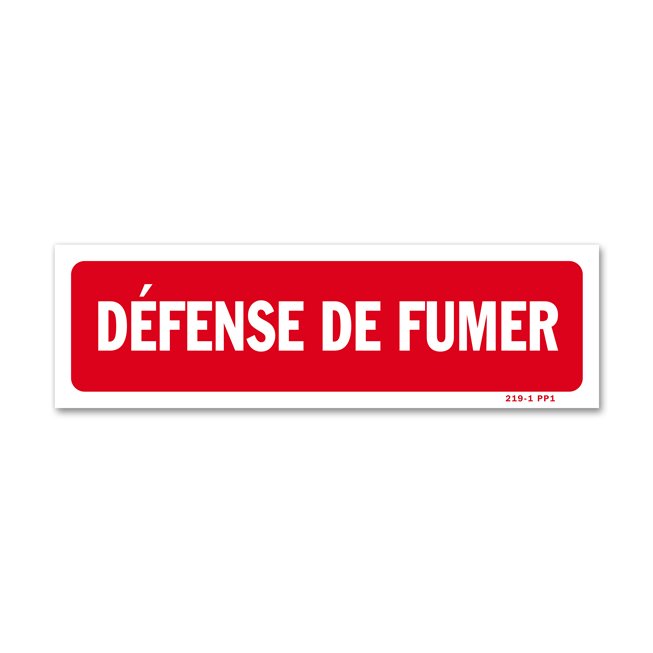 Panneau interdiction "défense de fumer"