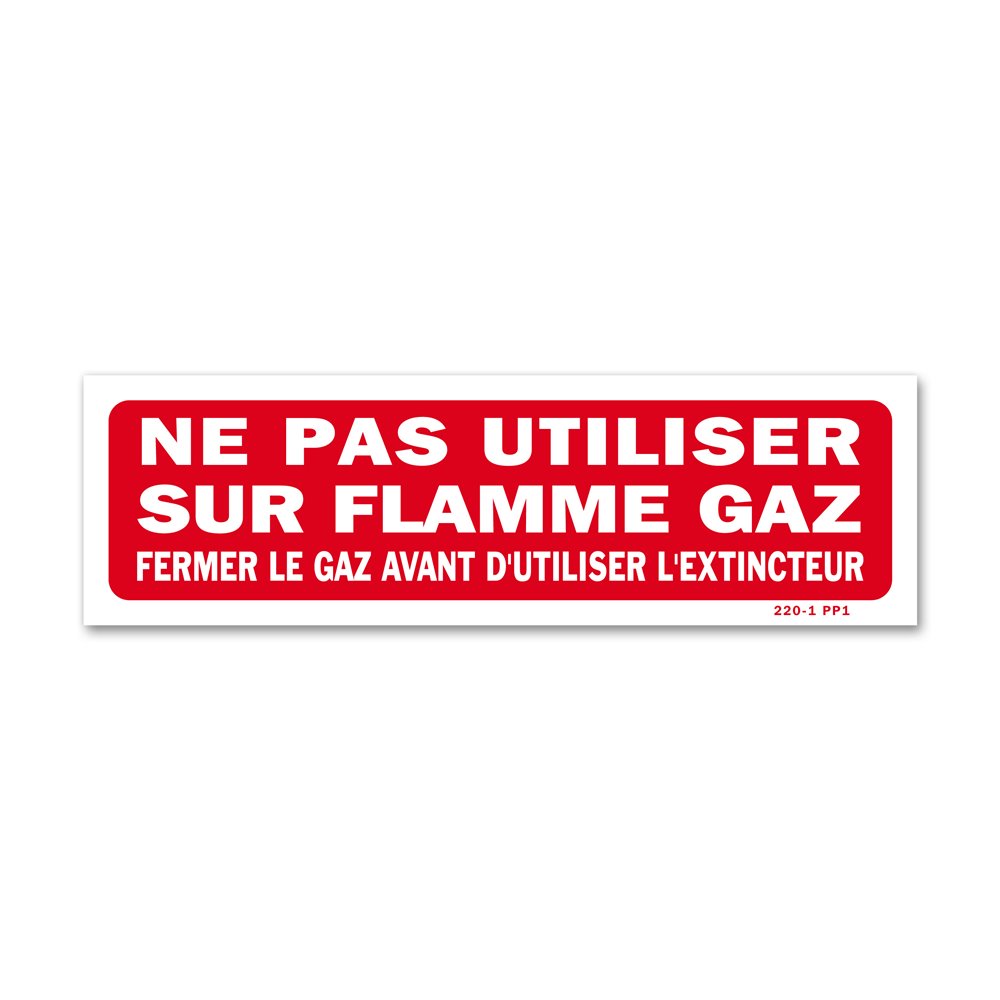 "Turn-off the gas" sign Panneau interdiction "fermer gaz"
