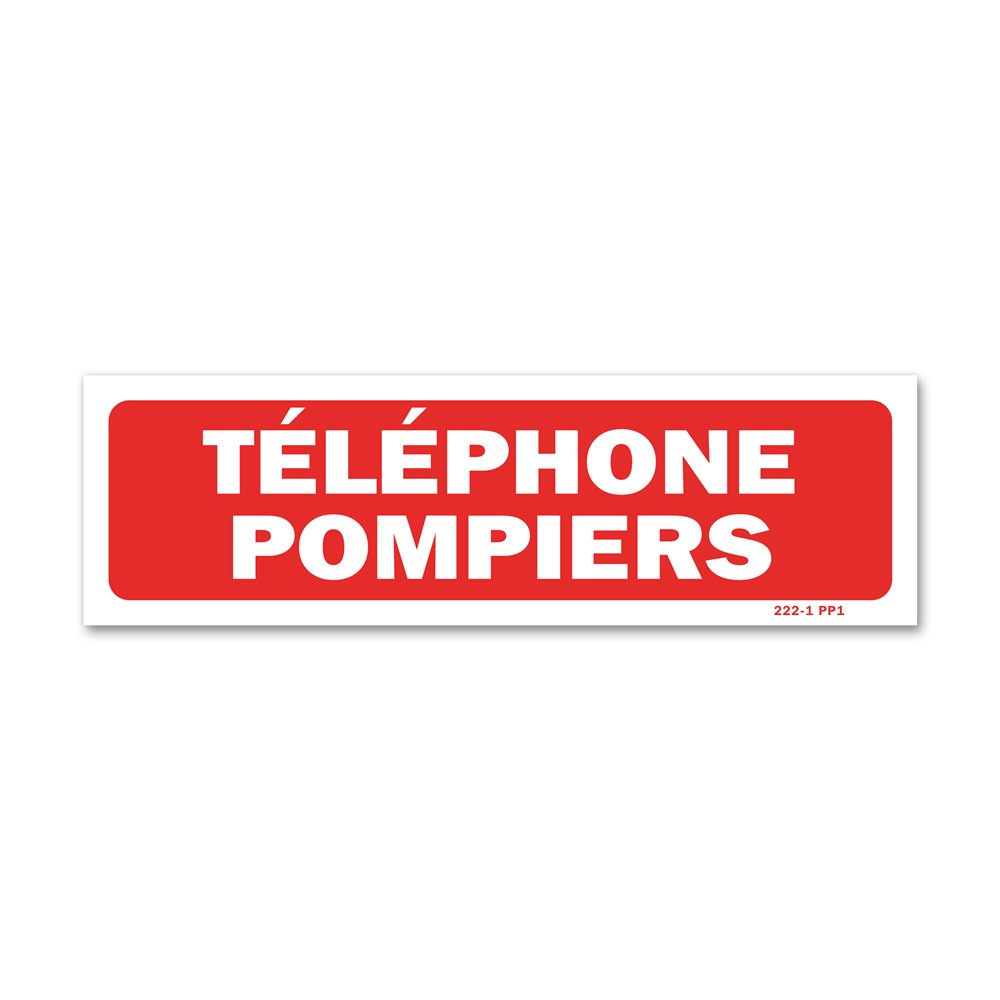 Panneau avertissement "téléphone pompiers" Panneau avertissement "téléphone pompiers"