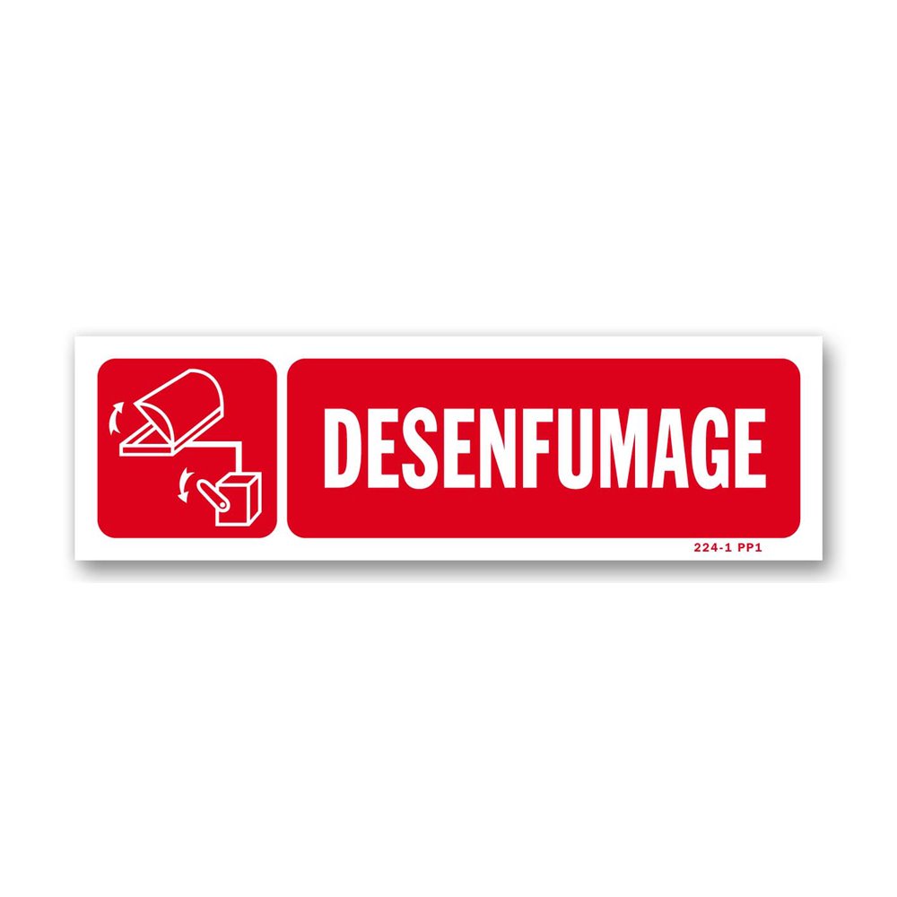"Heat and smoke vent" warning sign Panneau avertissement "désenfumage"