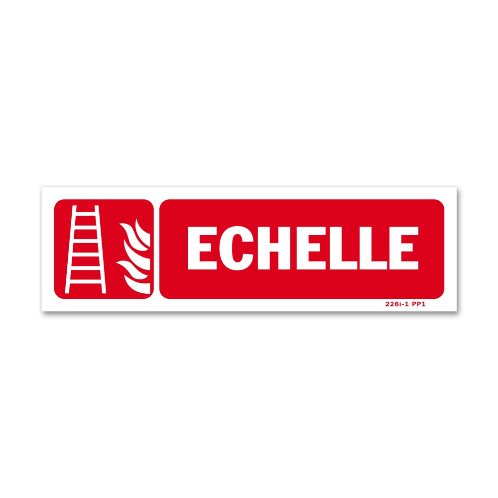 "Access to firefighters" warning sign with picture Panneau avertissement picto "accès pompiers"