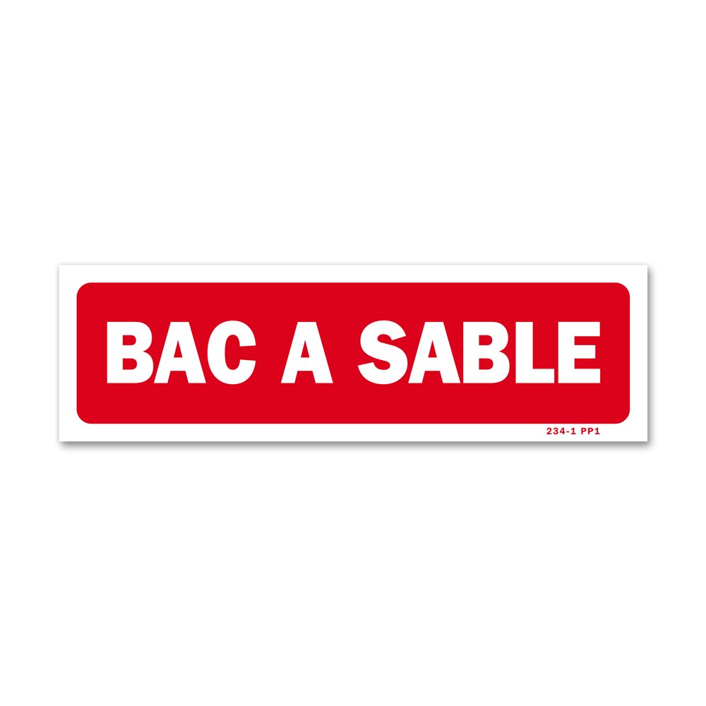 "Sandpit" warning sign Panneau avertissement "bac à sable"