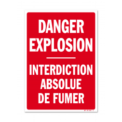 Panneau avertissement "danger explosion"