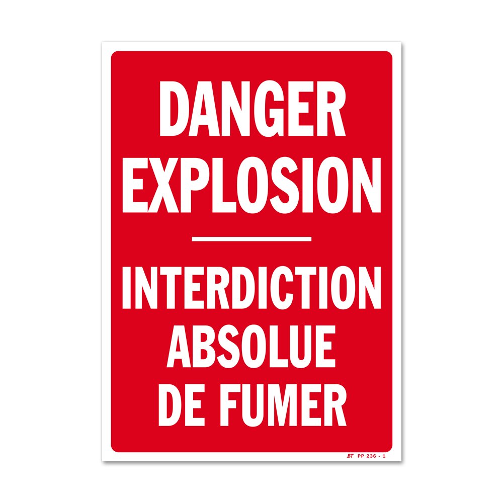 "Explosion hazard" warning sign Panneau avertissement "danger explosion"