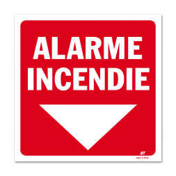 Panneau avertissement "alarme incendie"