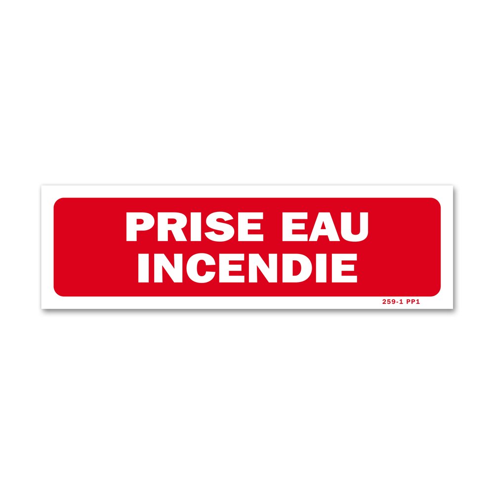 Panneau avertissement "prise d'eau incendie "