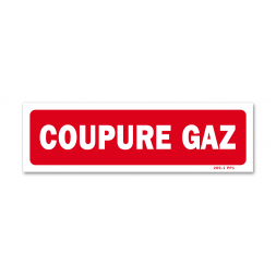 Panneau avertissement "coupure gaz"