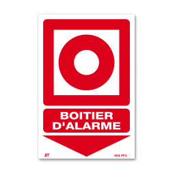 Panneau avertissement picto "alarme incendie"