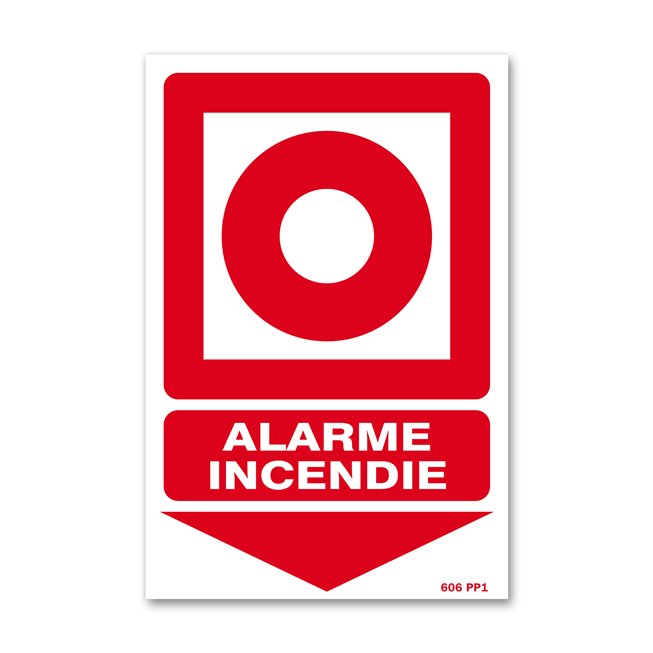 Panneau avertissement picto "boitier d'alarme"