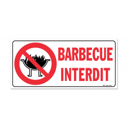 Panneau interdiction picto "barbecue interdit"