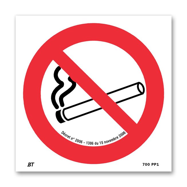 Panneau interdiction picto interdit de fumer