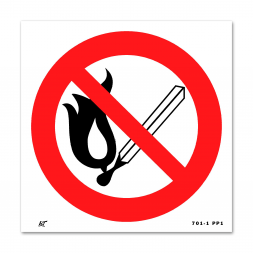 Panneau interdiction picto flamme nue interdite