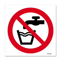 Panneau avertissement picto eau non potable