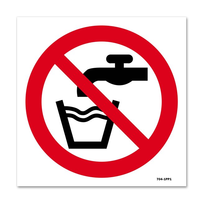 Panneau avertissement picto eau non potable