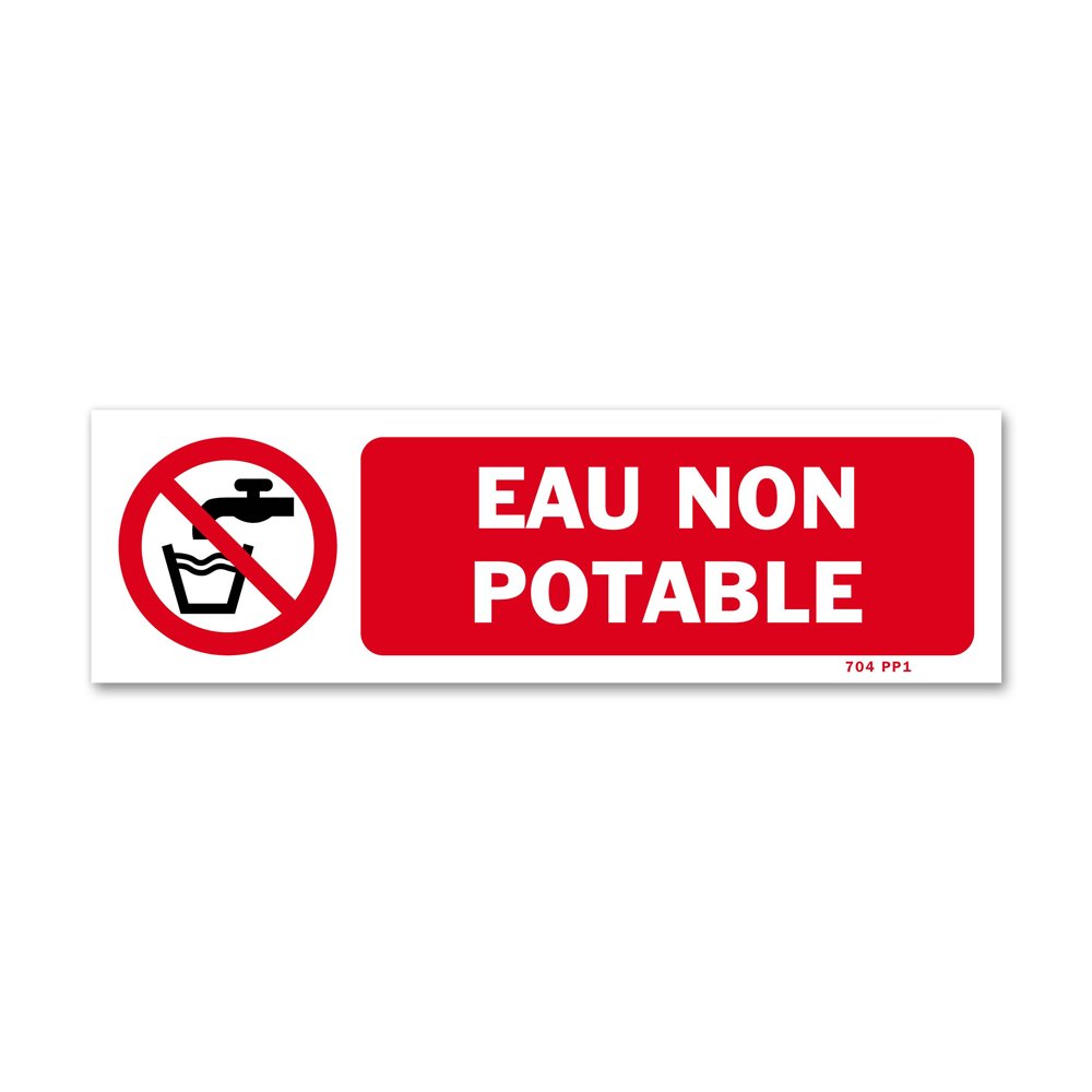 Panneau avertissement picto eau non potable