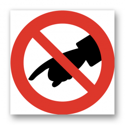 Panneau avertissement picto ne pas toucher