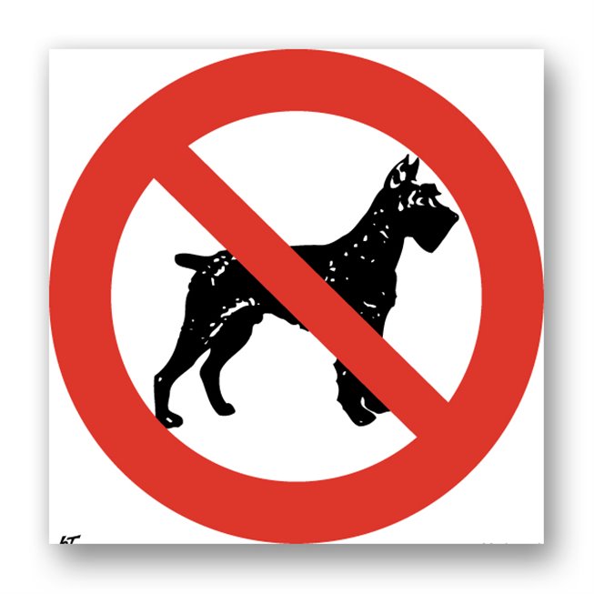 Panneau interdiction picto animaux interdits