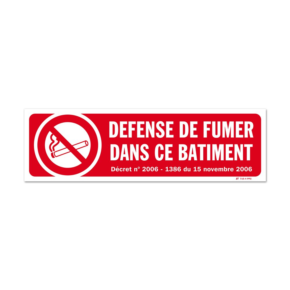 "No smoking in this building picto" warning sign Panneau avertissement picto "défense de fumer dans ce batiment"
