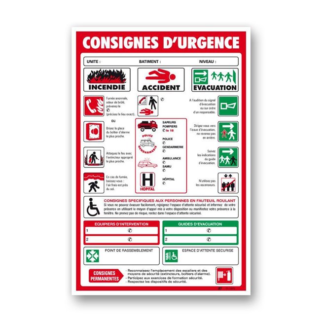Consigne générale "consigne urgence"