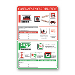 Consigne générale "consigne incendie évacuation"
