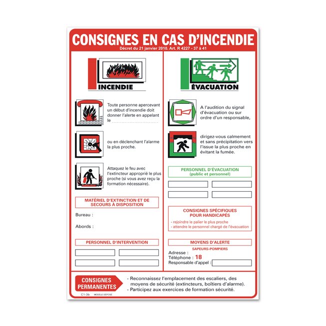 Consigne générale "consigne locaux à risques"