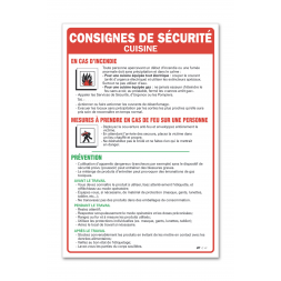 Consigne générale "consigne sécurité cuisine"