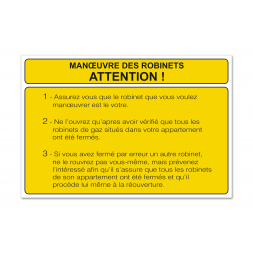 Consigne spécifique "consigne robinet gaz"