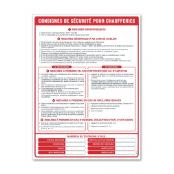 Consigne spécifique "consigne chaufferie"