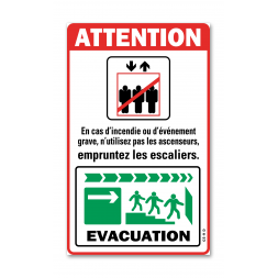 Consigne spécifique "consigne interdiction ascenseur droite"