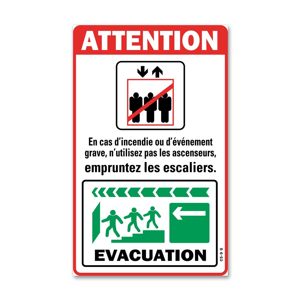 Consigne spécifique "consigne interdiction ascenseur droite"