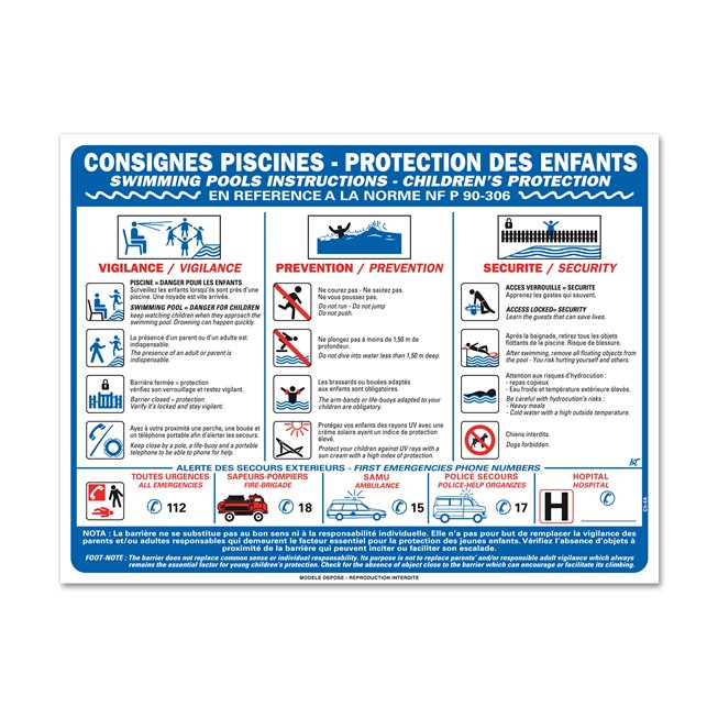 Consigne plein air "consigne sécurité piscine"