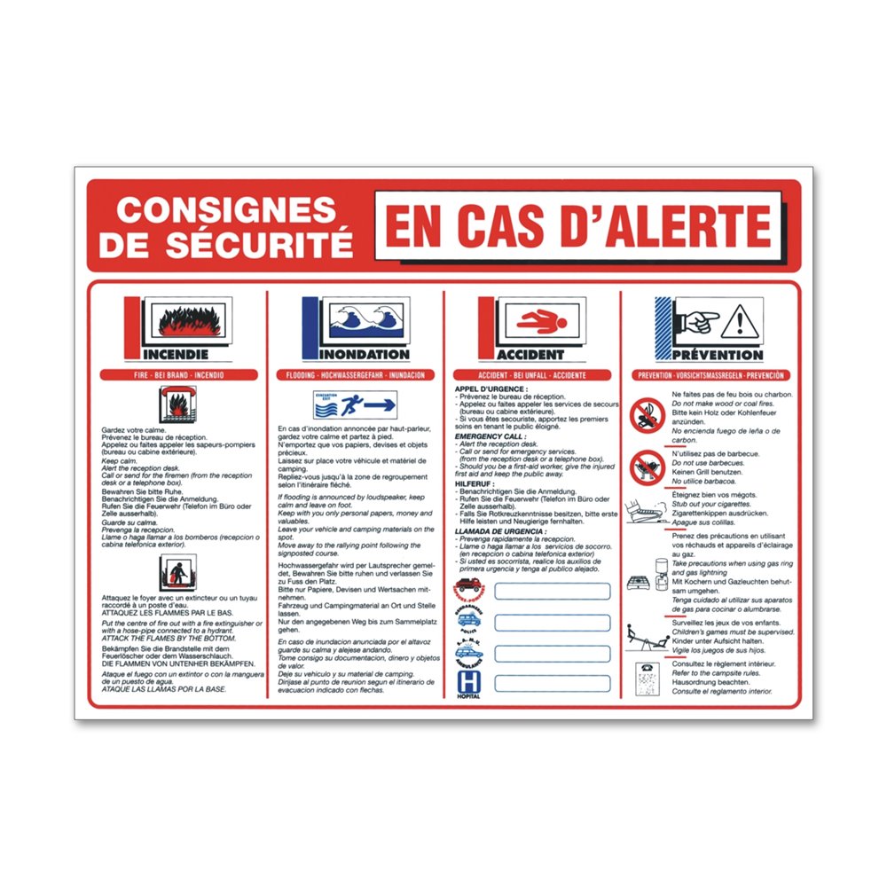 Consigne plein air "consigne alerte camping"