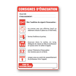 Consigne scolaire "consigne salle de classe"