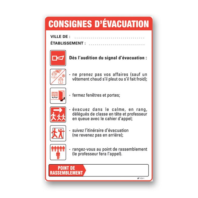 Consigne scolaire "consigne salle de classe"