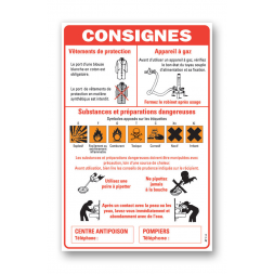Consigne scolaire "consigne salle de sciences"
