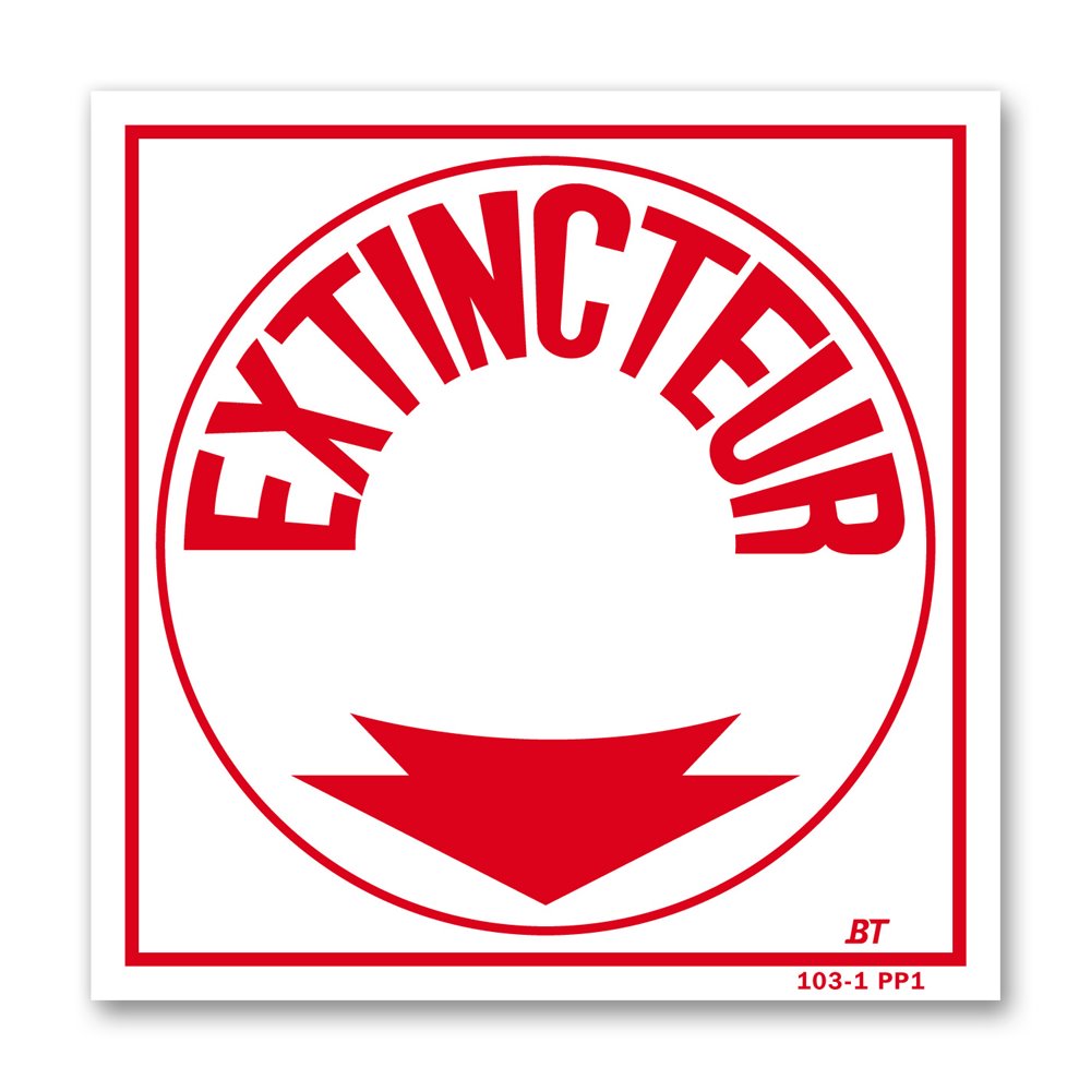 Panneau lutte incendie "extincteur" flèche Panneau lutte incendie "extincteur" flèche