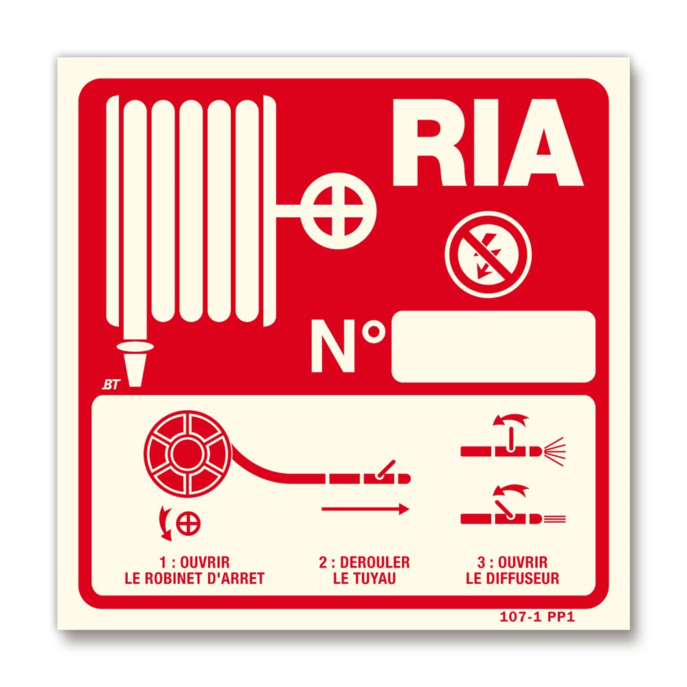 Panneau lutte incendie RIA mode d'emploi