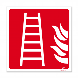 Panneau lutte incendie picto échelle flamme
