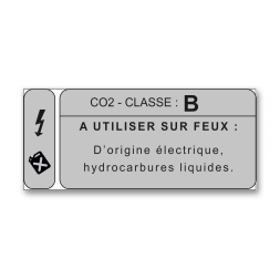 Panneau extincteur CO2 classe B format vertical