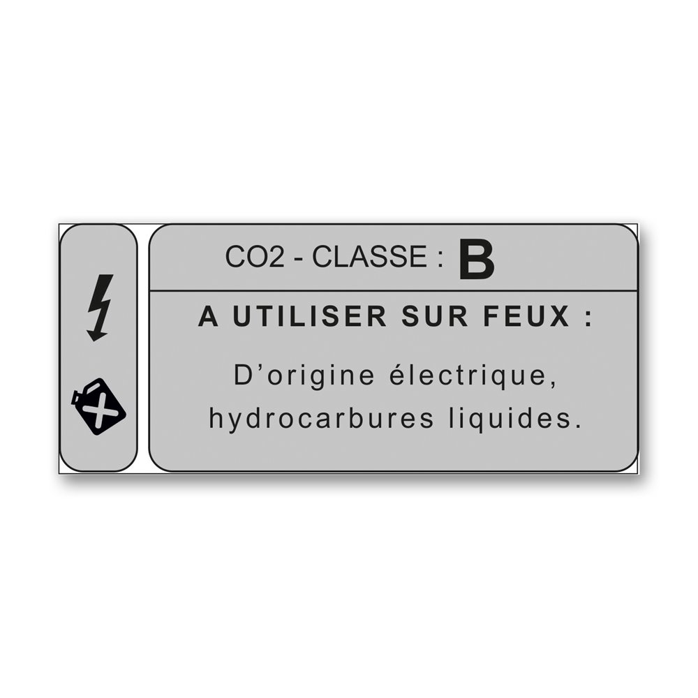 Panneau lutte incendie classe feu B CO2