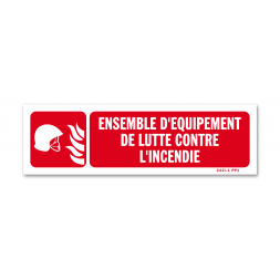 Panneau avertissement picto "équipement incendie"