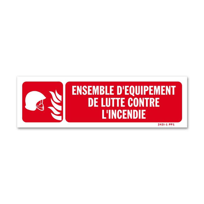 Panneau avertissement picto "équipement incendie"