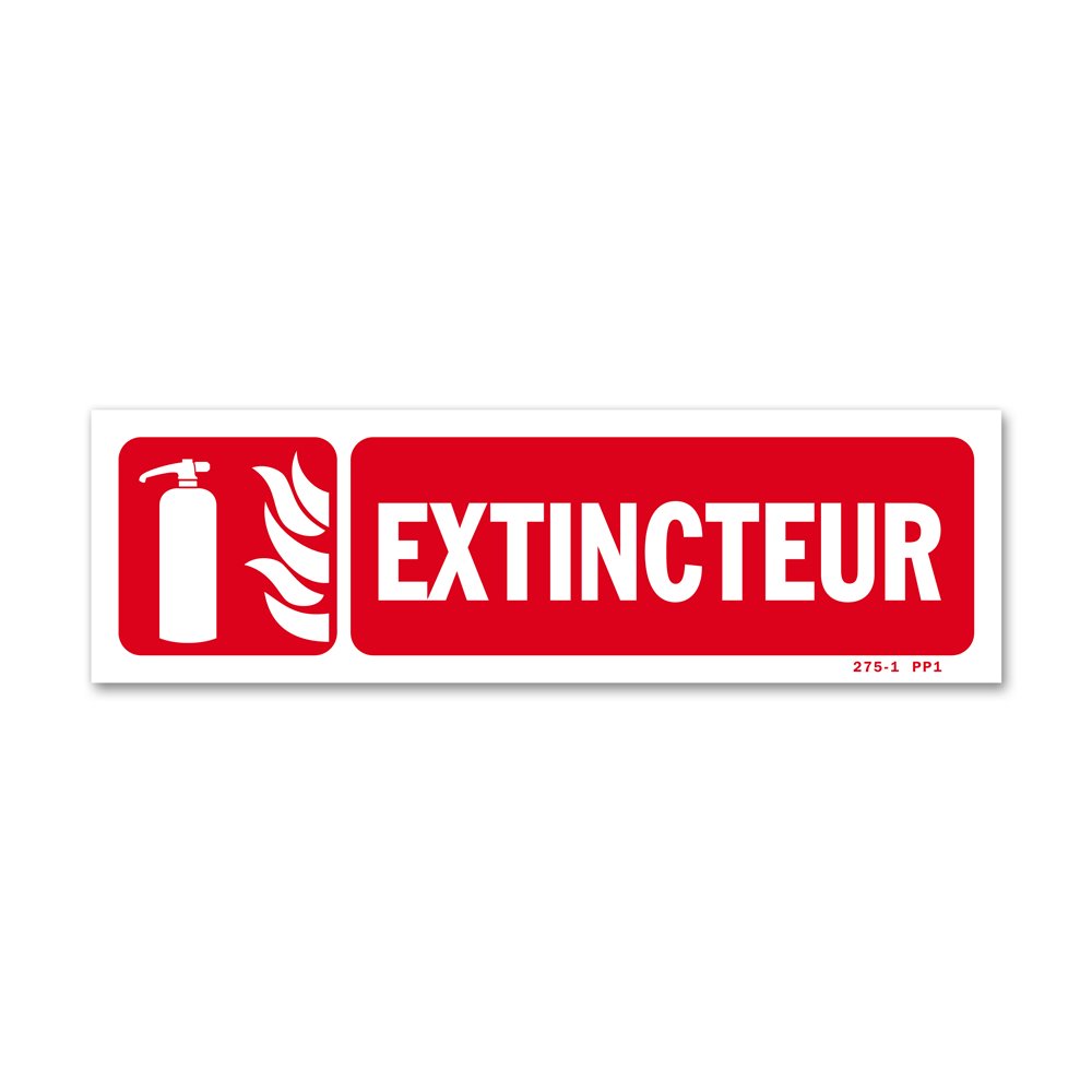 Panneau lutte incendie picto extincteur flamme + "extincteur" Panneau lutte incendie picto extincteur flamme + "extincteur"