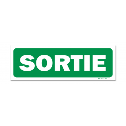Panneau évacuation "sortie"