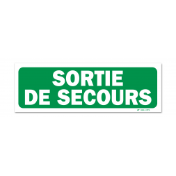 Panneau évacuation "sortie de secours"