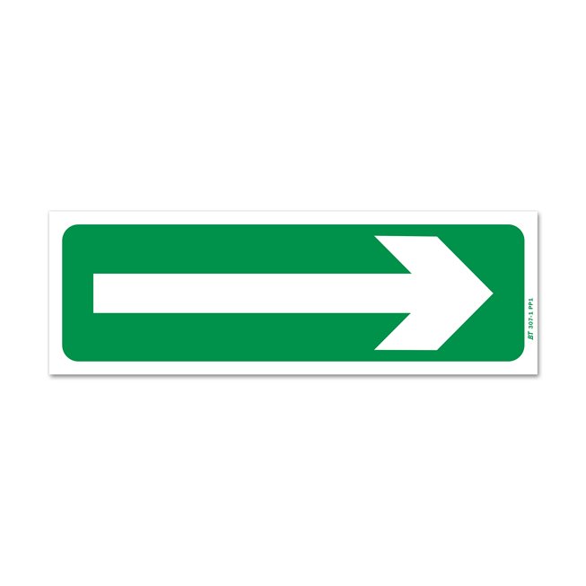 Panneau évacuation flèche longue