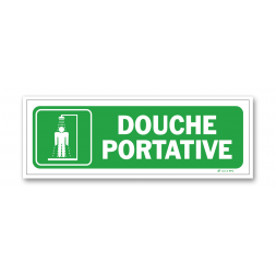 Panneau évacuation "douche portative"