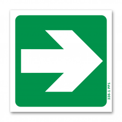 Panneau évacuation flèche droite