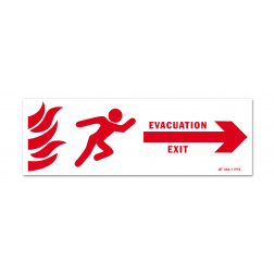 Panneau évacuation incenide exit gauche